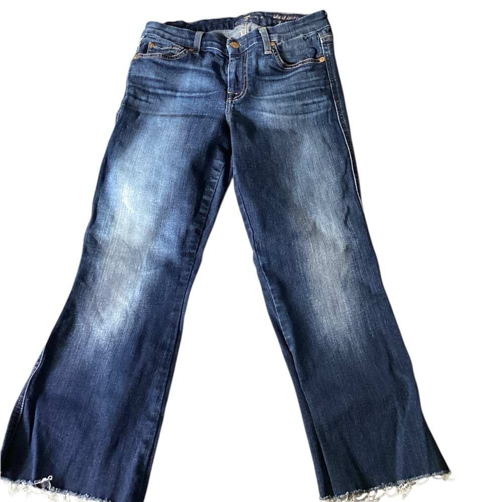 #126 7 For all mankind Blue Flare Wide Leg Jeans Classic Fit size 25 women’s